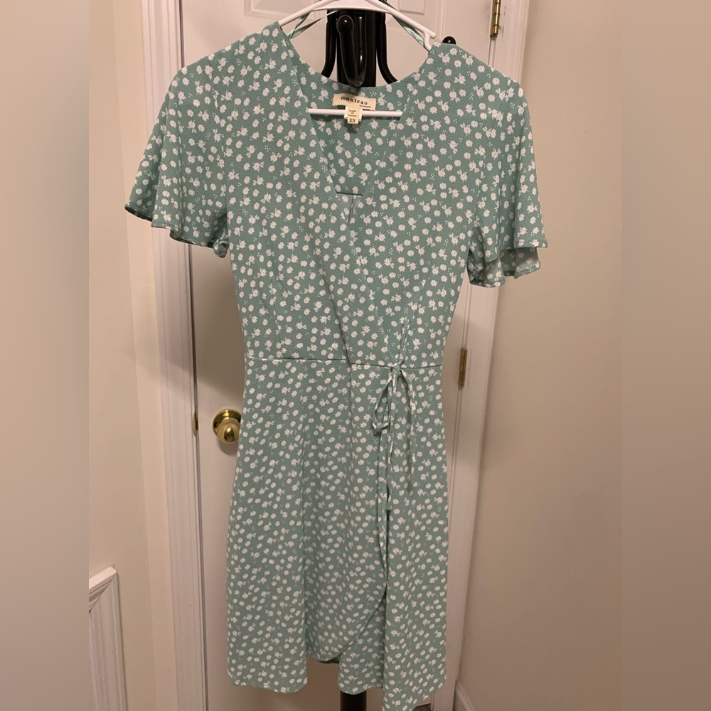 Green floral Mini Dress - XSmall